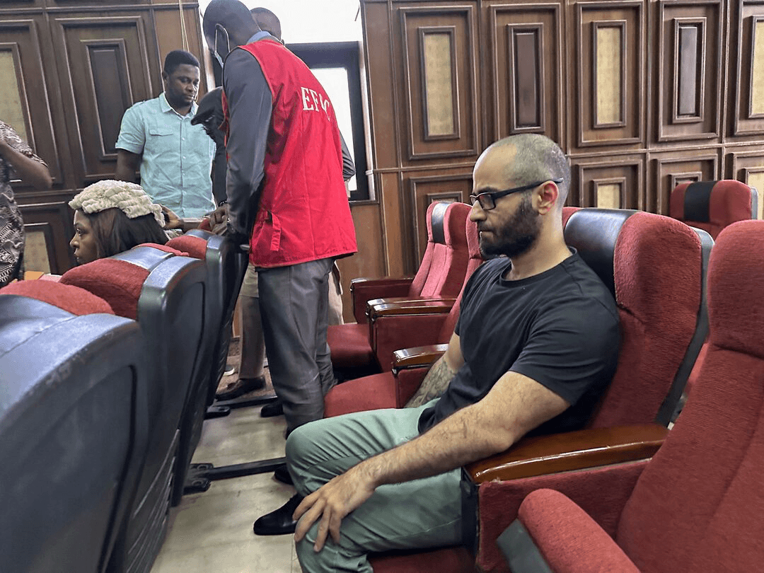 Tigran Gambaryan at the federal high court in Abuja, Nigeria, April 4, 2024. 