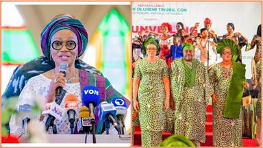 The First Lady of Nigeria, Oluremi Tinubu delivered a keynote address at the unveiling of the #OneNigeria/UnityFabric in Abuja.